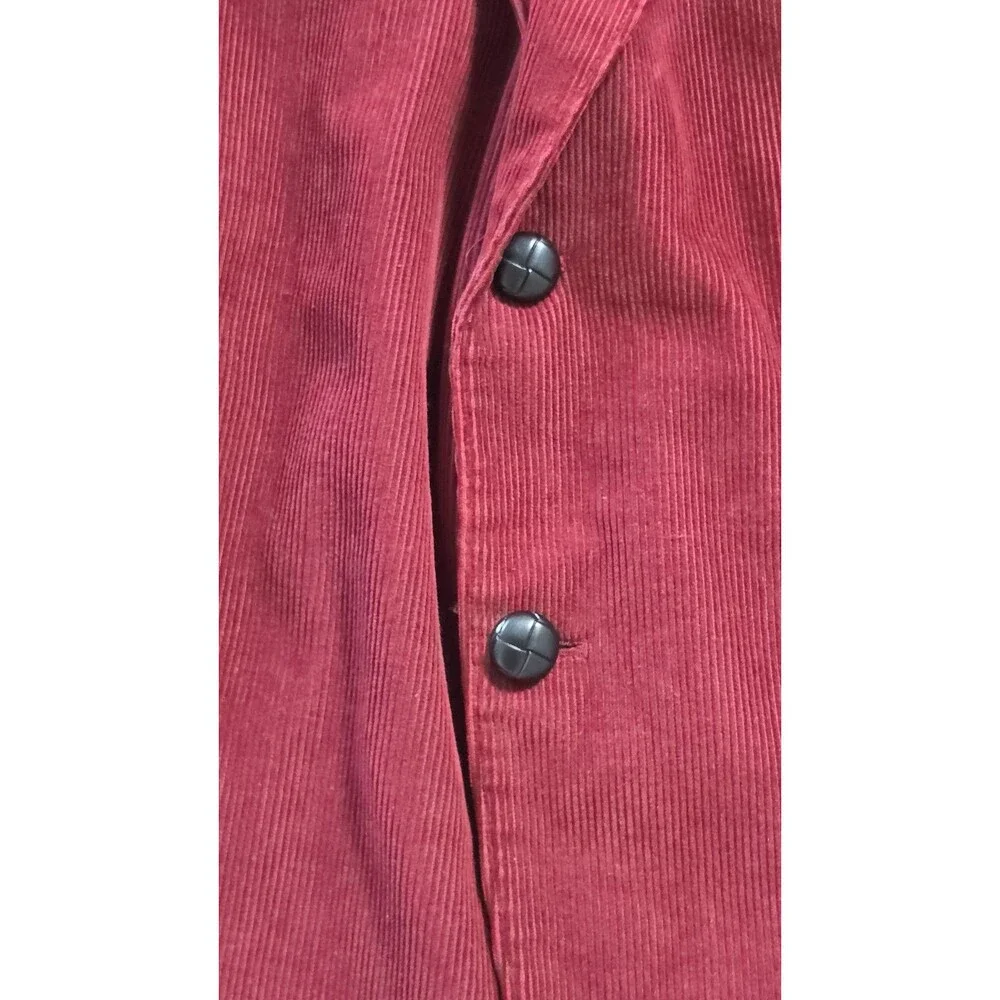 Sheplers Men 54L Western Corduroy Blazer Jacket Red Maroon Yoke Elbow Patch Tall